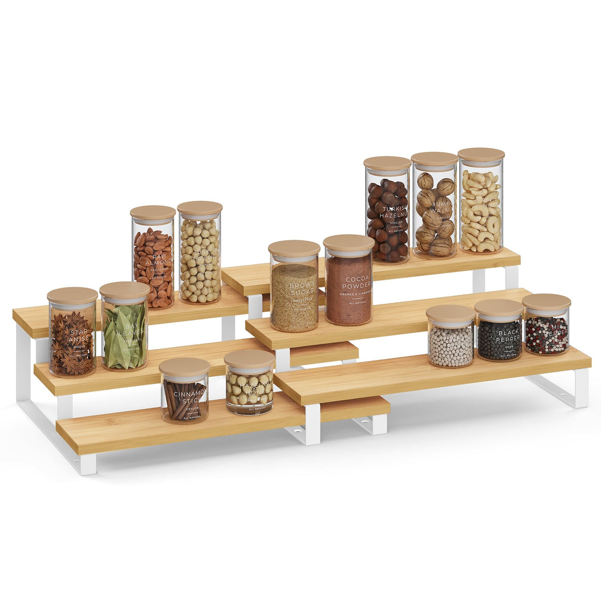SONGMICS natural beige and ink black tones complement many decor styles.