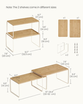 Songmics Home bamboo and steel construction highlights durable design.