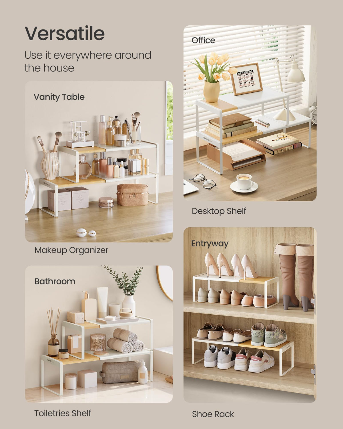SONGMICS HOME easy-assembly design with clear steps for quick setup