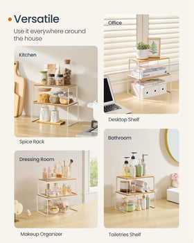 Songmics Home versatile organizer for spice jars, cosmetics, or office supplies.