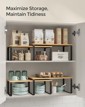 Songmics ink black natural beige colorway adds stylish contrast to any kitchen