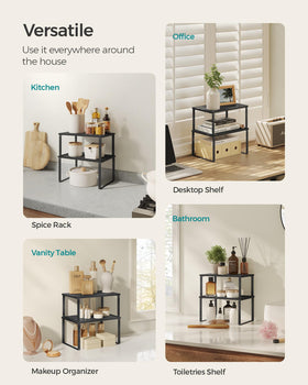 SONGMICS on-counter display blends style with functional storage.