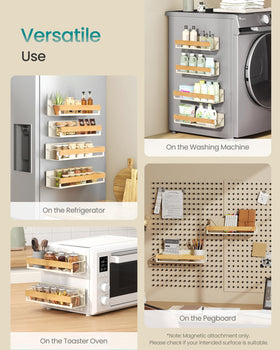 Songmics bamboo front panel adds contemporary style and visibility