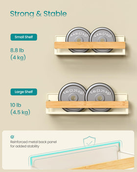 Songmics bamboo rack mounted on washing machine for clutter-free surface