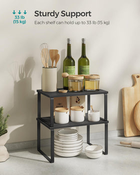 SONGMICS multi-layout configuration adapts to pantry or cabinet spaces.