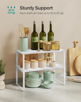 Songmics multi-layout kitchen storage lets you arrange shelves as you like.
