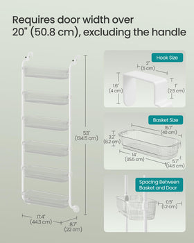 Songmics removable baskets for easy cleaning and reconfiguration.