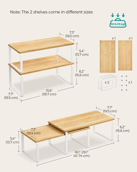 Songmics spice rack on counter keeps spices visible and reachable for cooking.