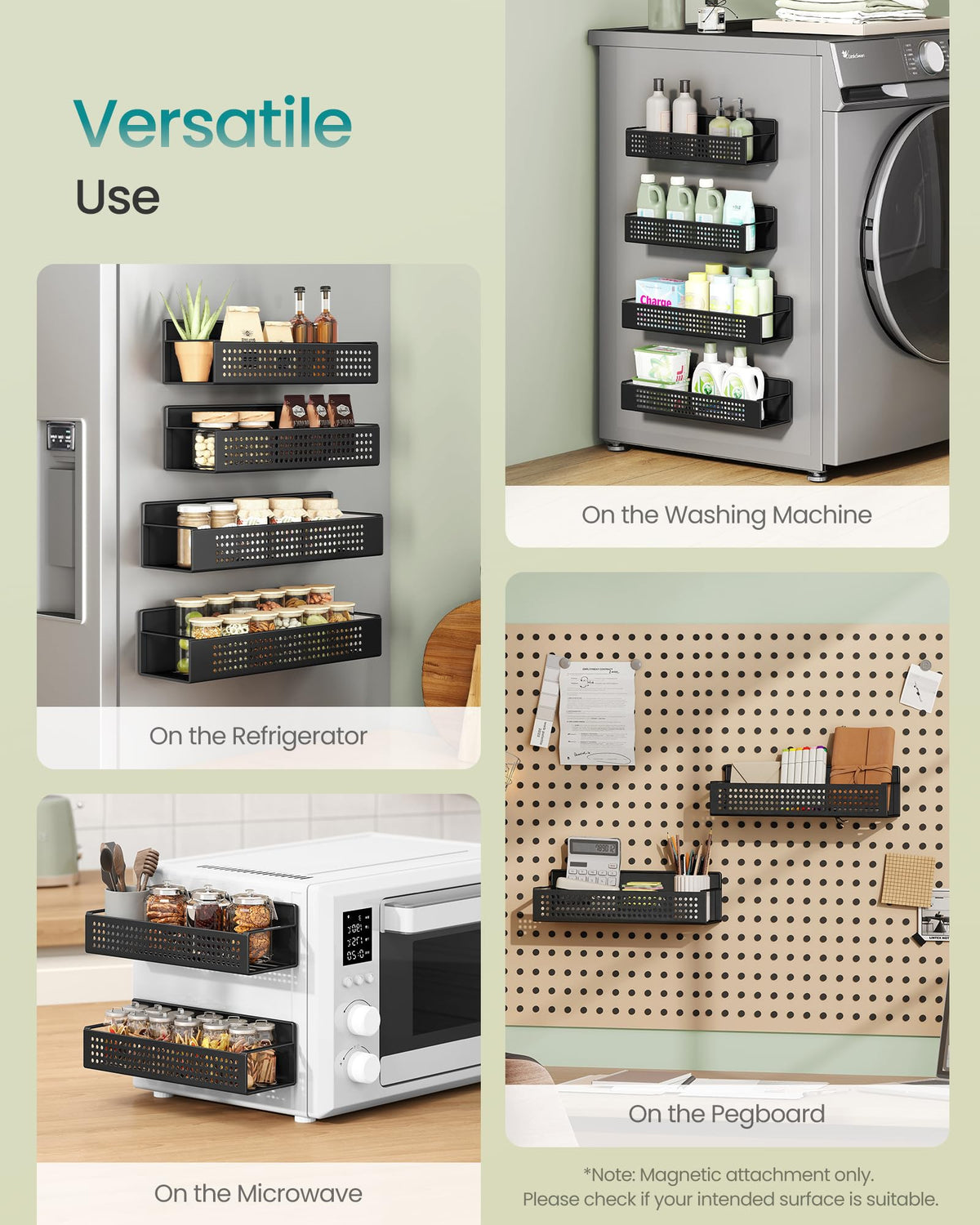 SONGMICS perforated front panel adds contemporary style and easy visibility.