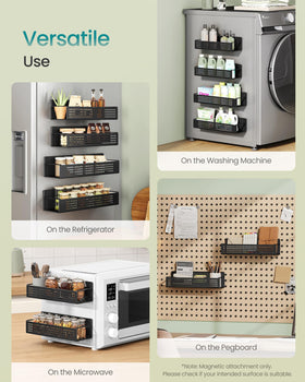 SONGMICS perforated front panel adds contemporary style and easy visibility.
