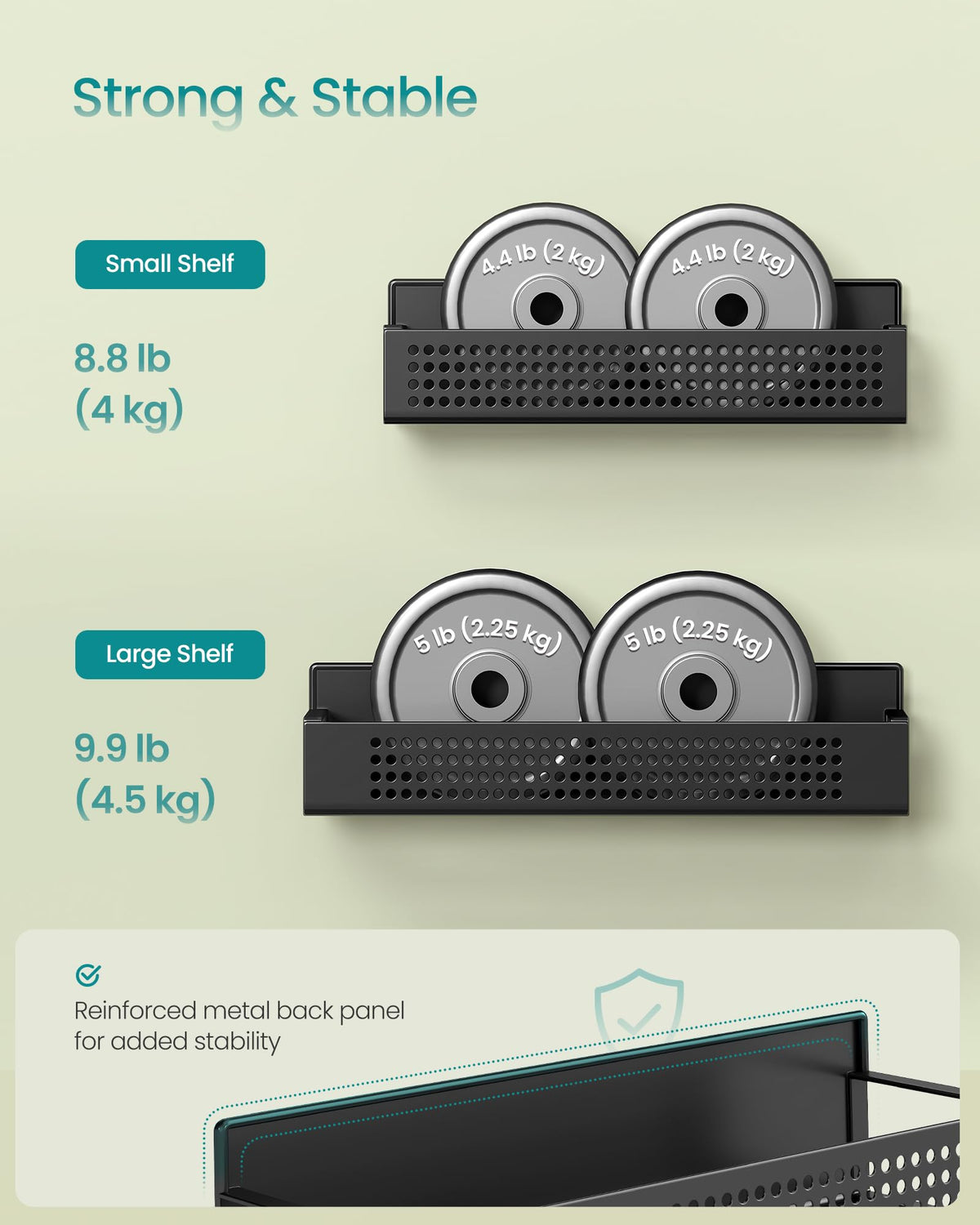 SONGMICS rack on microwave door for quick, clear can storage.