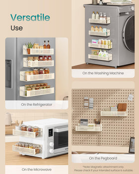 SONGMICS spice rack on microwave keeps cans within reach