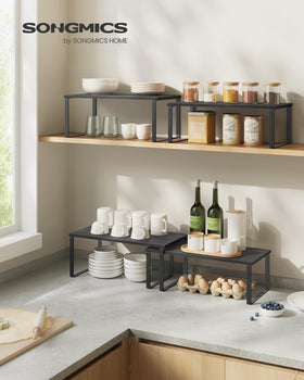 SONGMICS spice rack organizer keeps jars visible and within reach