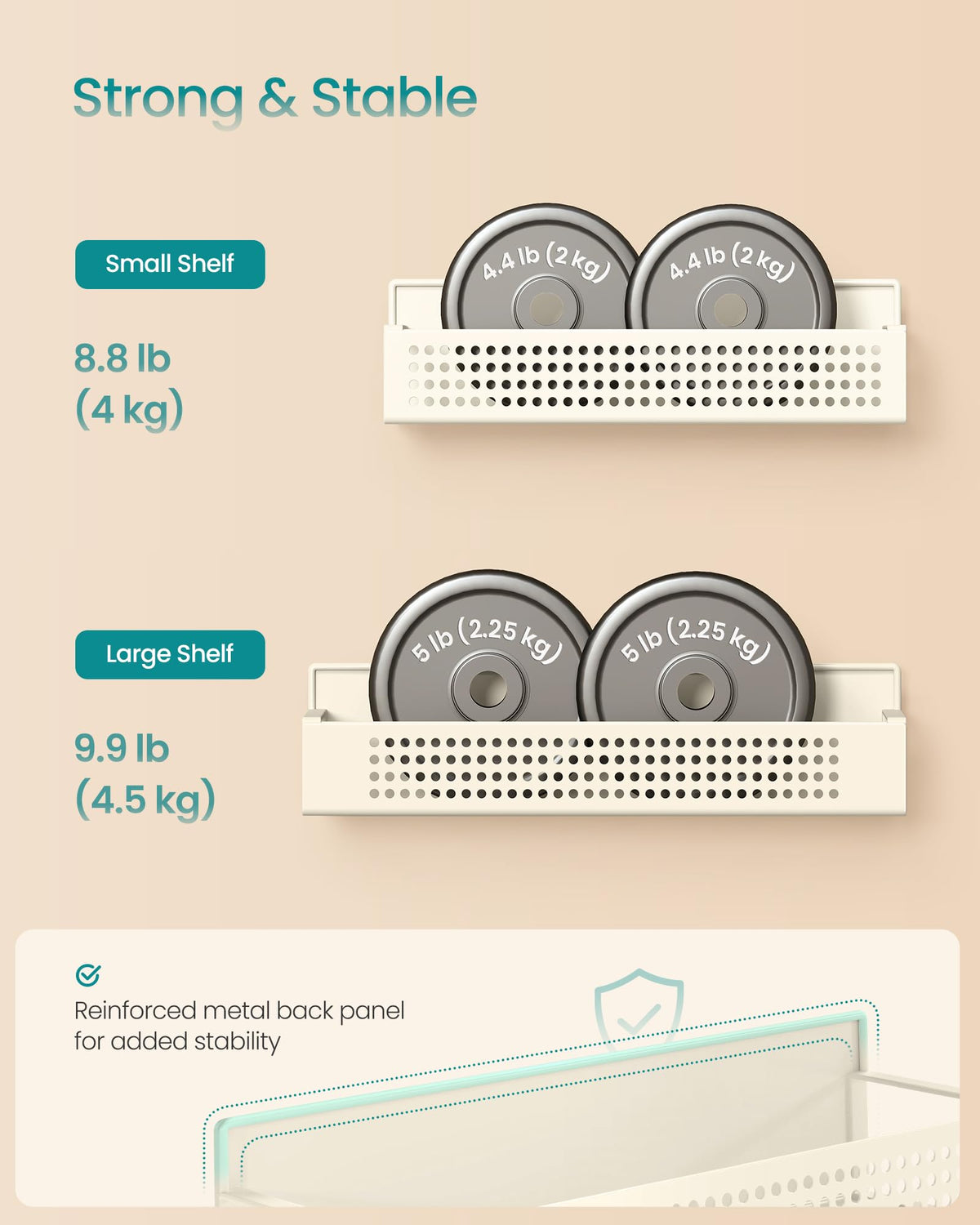 SONGMICS spice rack mounted on washing machine for organized storage