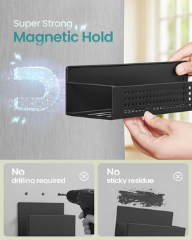 SONGMICS rack on washing machine offers convenient cans storage within reach.