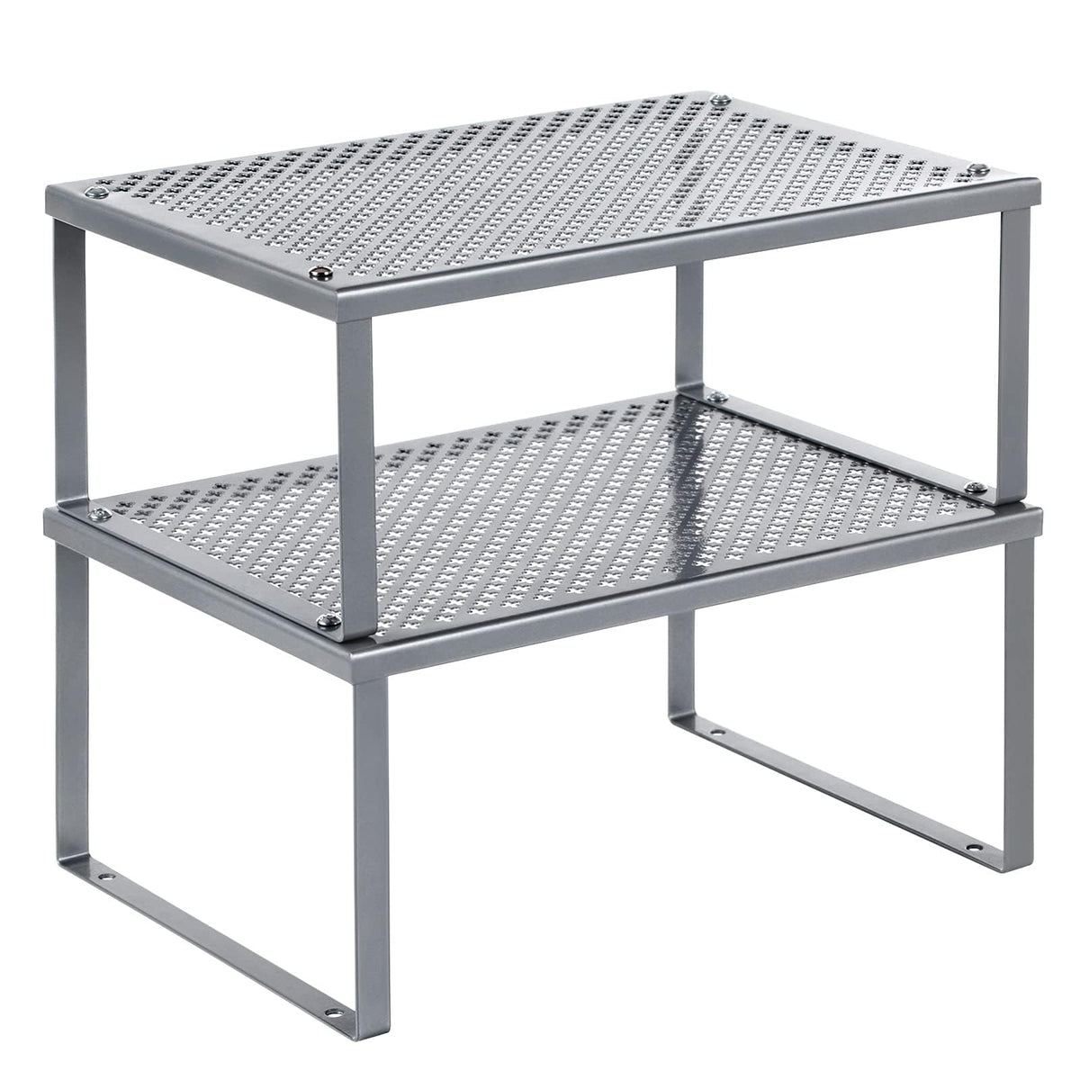 SONGMICS Spice Racks two-pack with perforated design for airy pantry display.