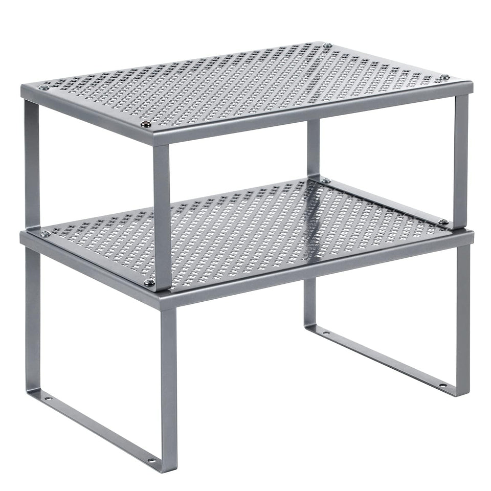 SONGMICS Spice Racks two-pack with perforated design for airy pantry display.