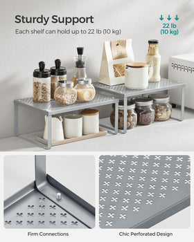 SONGMICS compact shelf fitting narrow gaps between appliances.