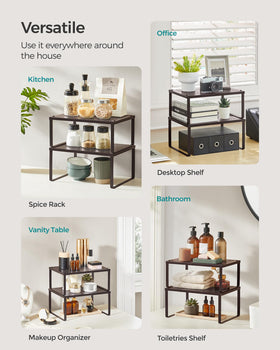 SONGMICS Countertop display keeps frequently used spices within reach.