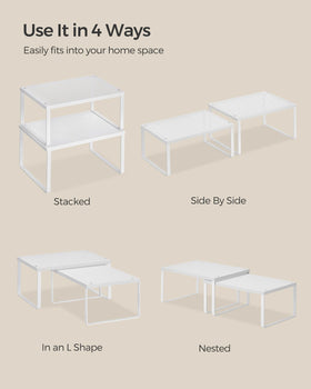 SongMics Spice Racks easy-clean surface keeps kitchen tidy.