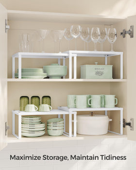 SongMics Spice Racks heavy duty shelves support up to 22 lb, keeping items secure.