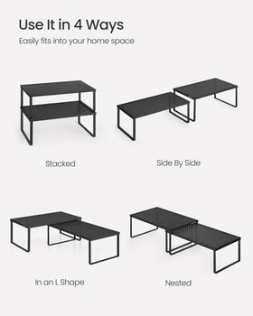 SONGMICS Spice Racks heavy-duty shelves support up to 35 pounds.
