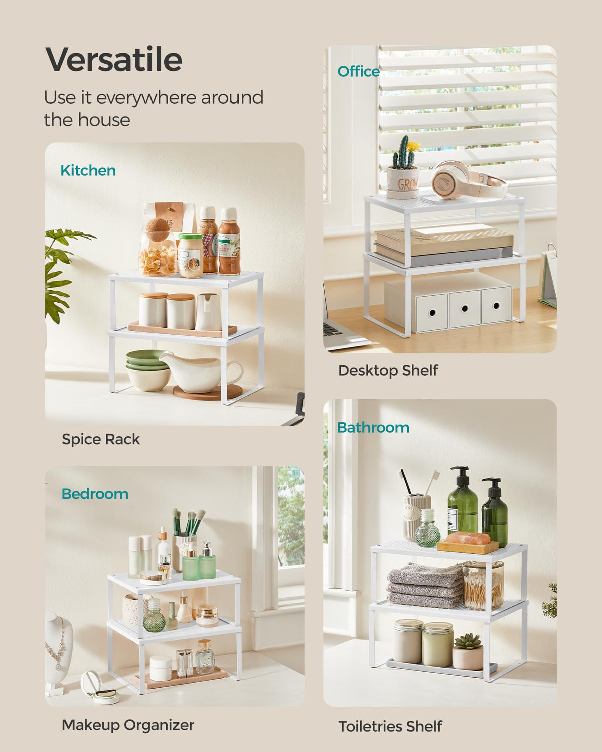 SongMics Spice Racks nestable layout enables flexible configurations.