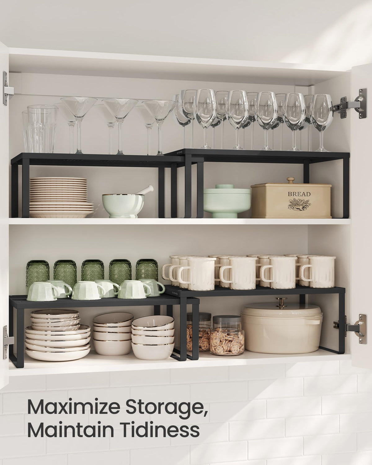 SONGMICS Spice Racks perforated finish adds stylish ventilation on display.
