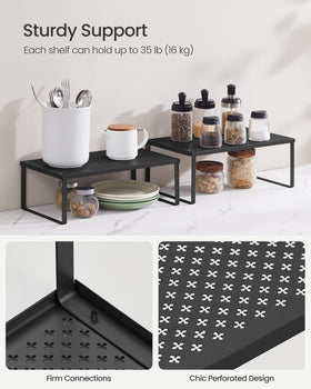 SONGMICS Spice Racks stackable design lets you customize layout.