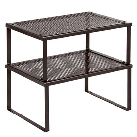 SONGMICS Spice Racks two-tier cabinet organizer enhances vertical storage for spices.