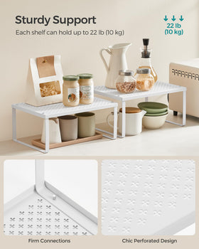 SongMics Spice Racks vertical storage maximizes space for tall items.