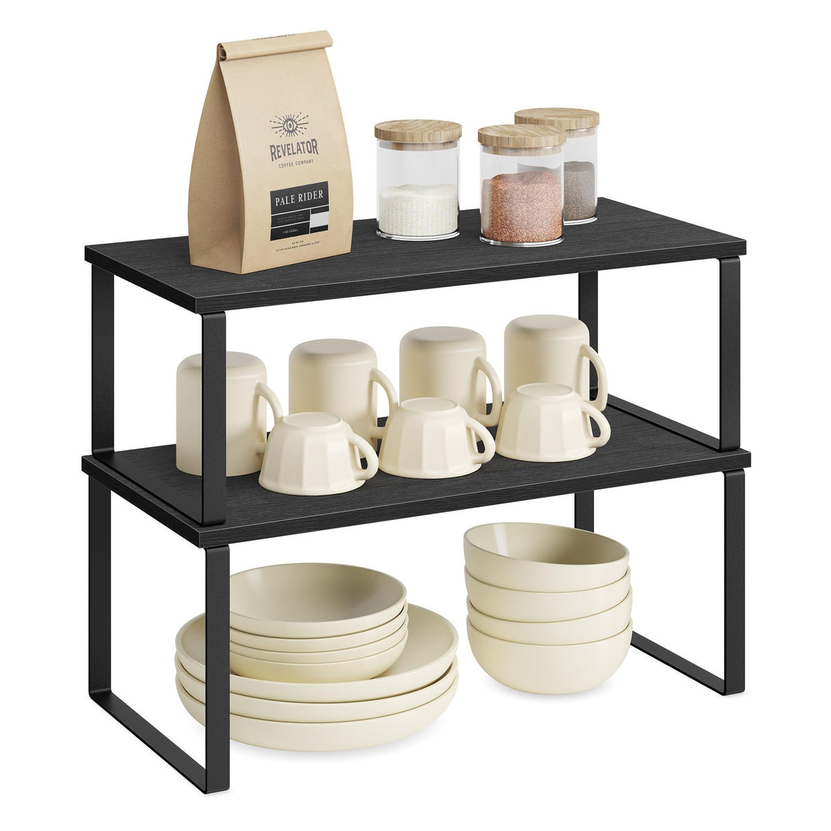SONGMICS sturdy shelves hold up to 33 lb per unit
