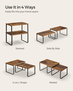 SongMICS sturdy shelves work beyond kitchen for dining or desk storage.