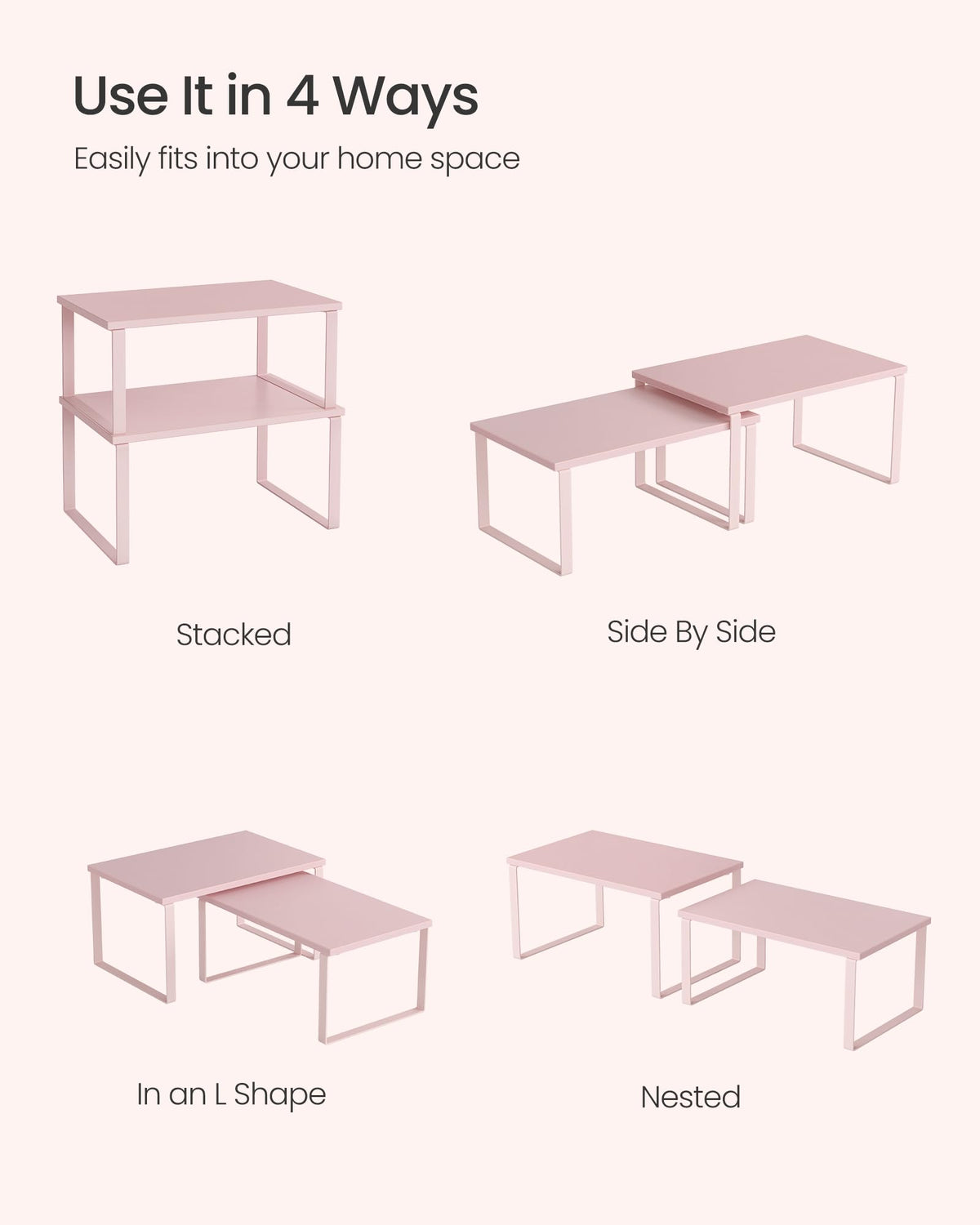SONGMICS sturdy engineered wood and metal frame supports heavy containers.