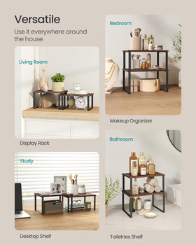 Songmics two-shelf unit stacked for extra counter storage