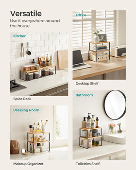 Songmics two sizes small and large shelves for flexible spacing
