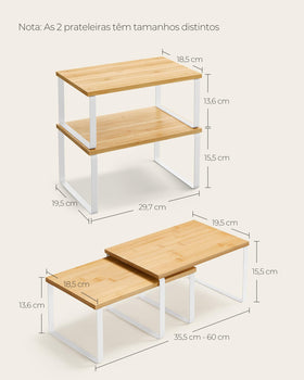 SONGMICS two-tone design complements kitchens with cloud white and beige tones.