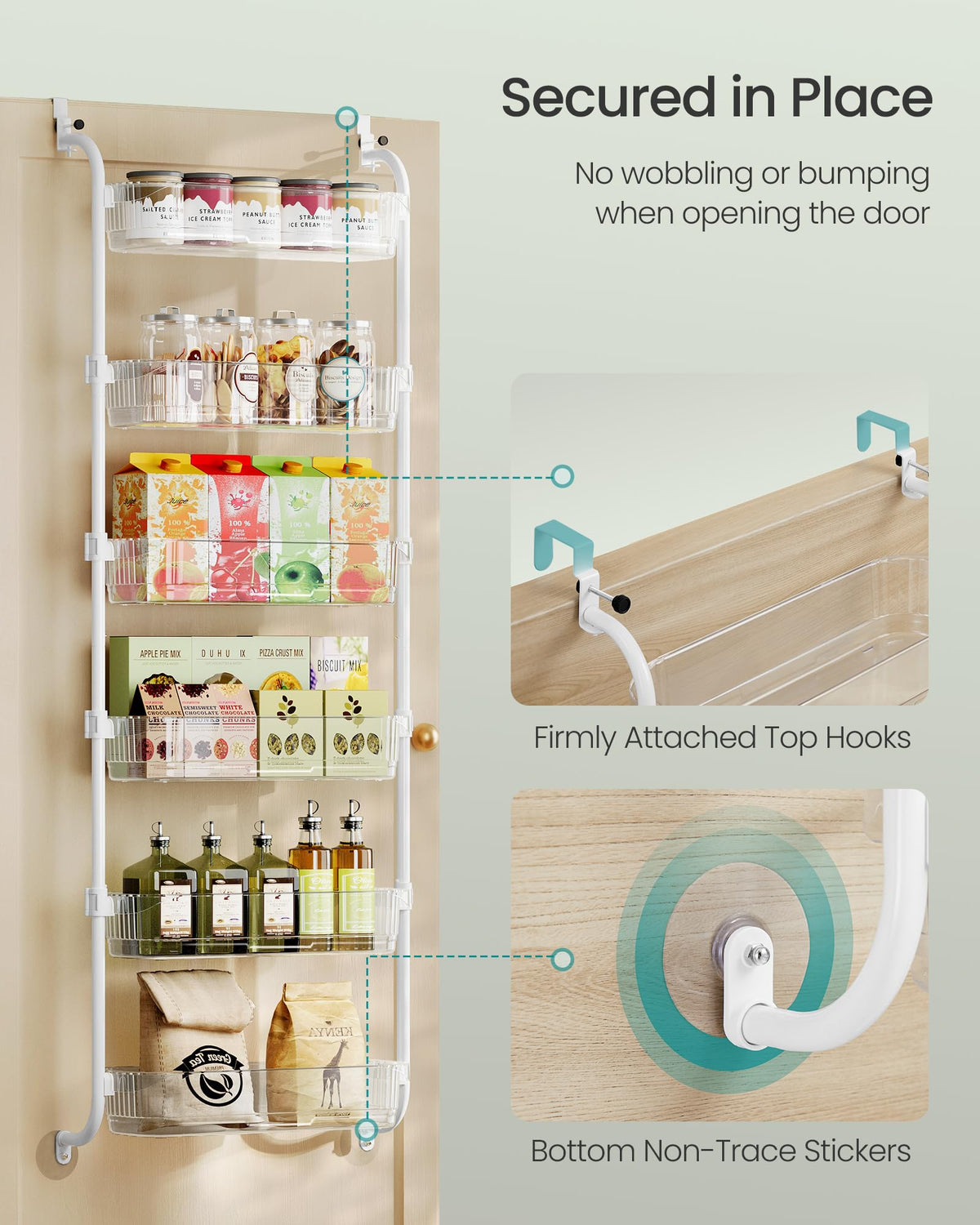 Songmics versatile storage baskets for kitchen, bathroom, or bedroom use.