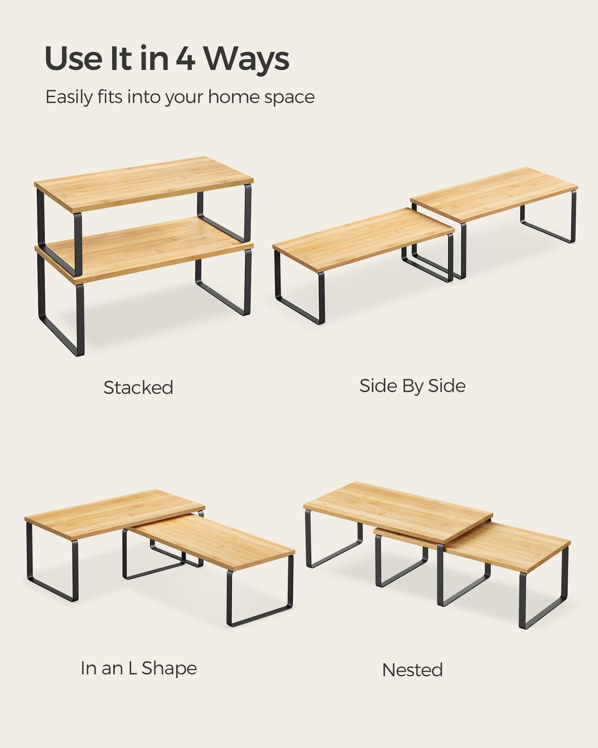 Songmics versatile use for kitchen, dining, bedroom, and bathroom organization