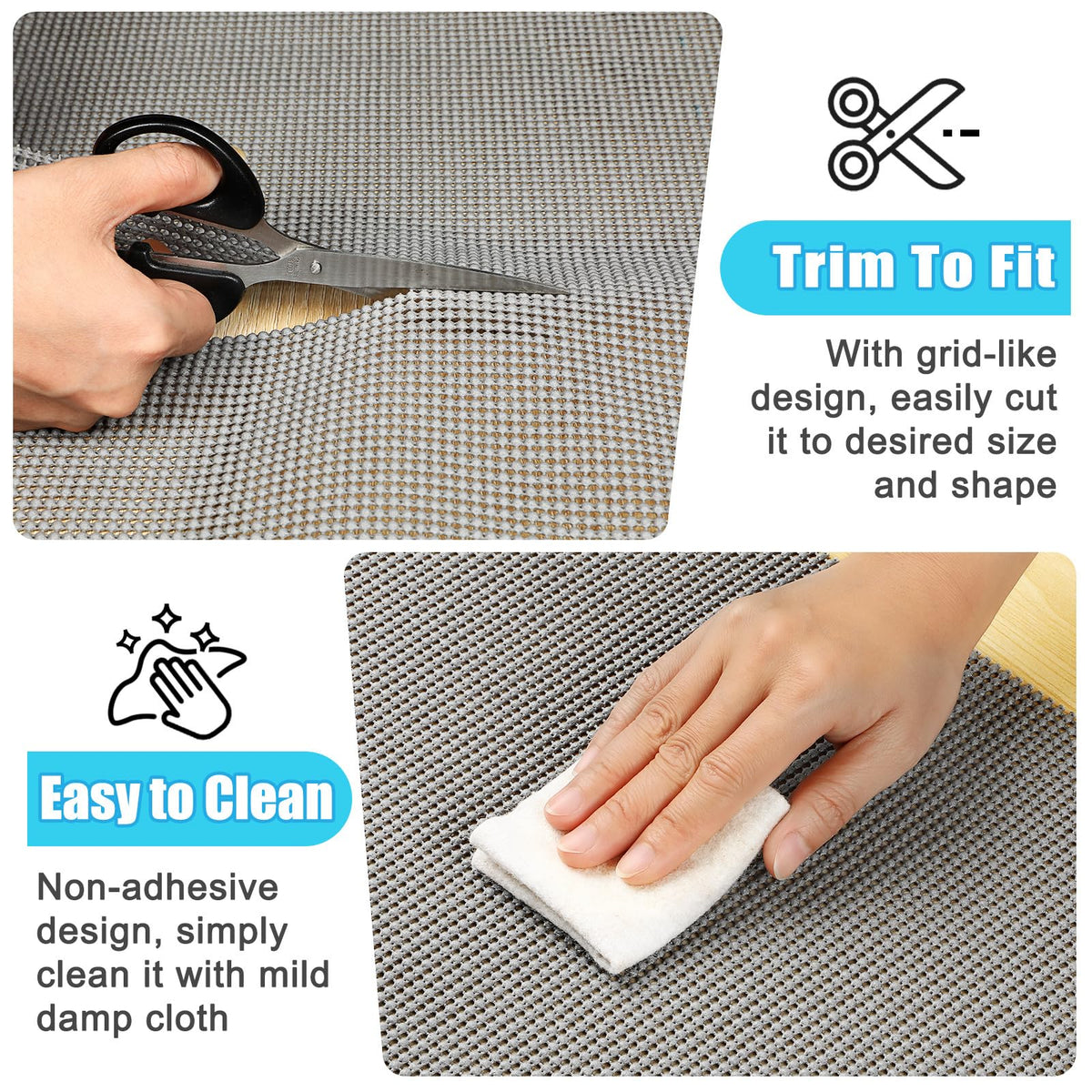 Songrey cut-to-fit liner adapts to any drawer or shelf