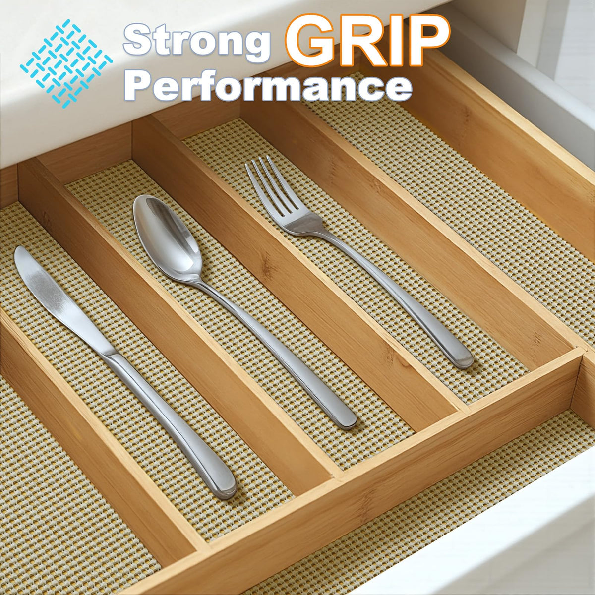 A durable PVC liner protects cabinet interiors from scratches and movement.