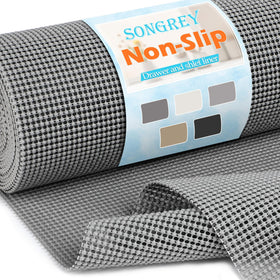 Songrey non-adhesive drawer liner in dark gray for durable protection