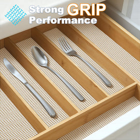 Songrey thick durable liner guards surfaces from scratches in kitchens and bathrooms.
