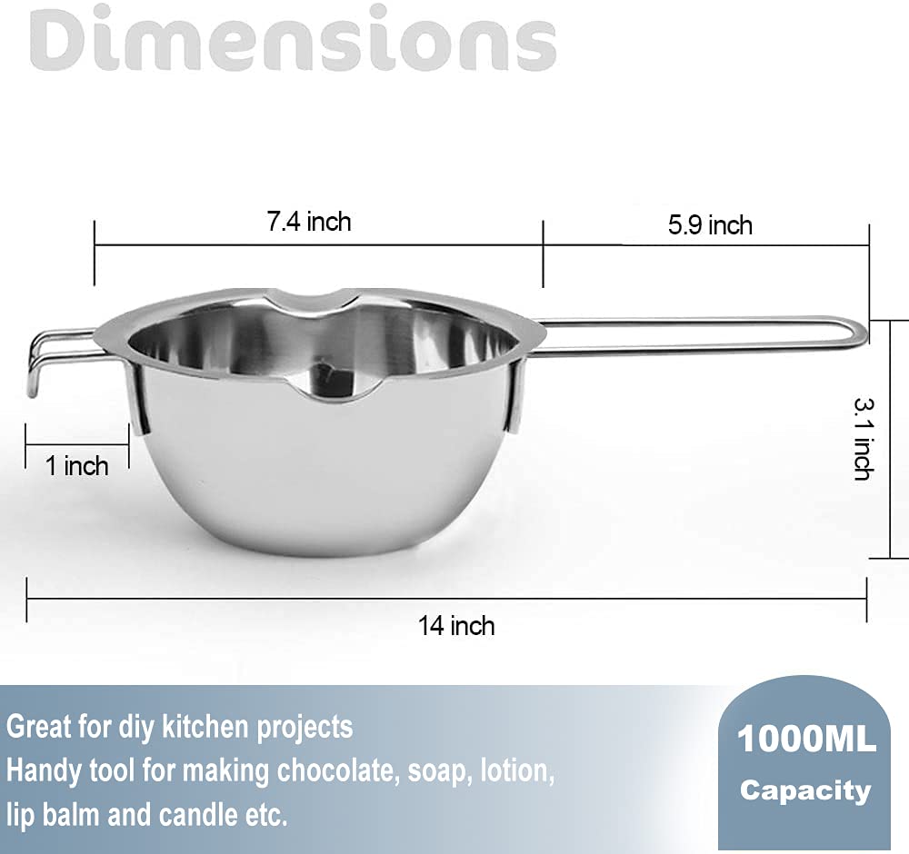 SongZIMING 2200ml stainless pot for larger batches on various stoves