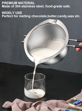 Songziming chocolate melt closeup shows glossy results ideal for dipping and decorating.