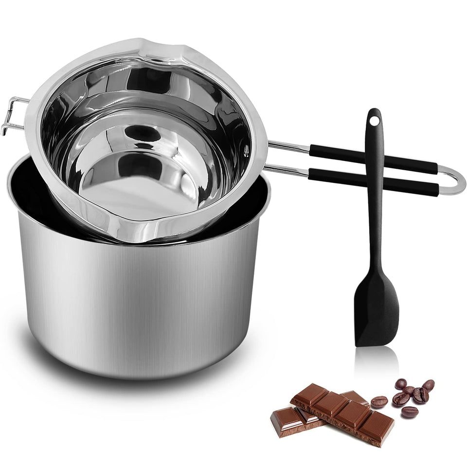 Songziming 1200ml double boiler top view for smooth chocolate melting.