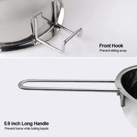 Songziming double boiler spouts on both sides aid easy pouring.