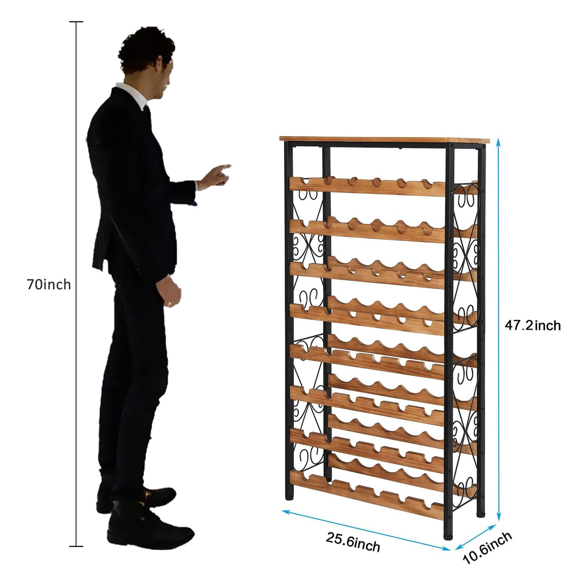 Sonyabecca 8-tier wine storage shelf, sturdy organization for frequent wine lovers