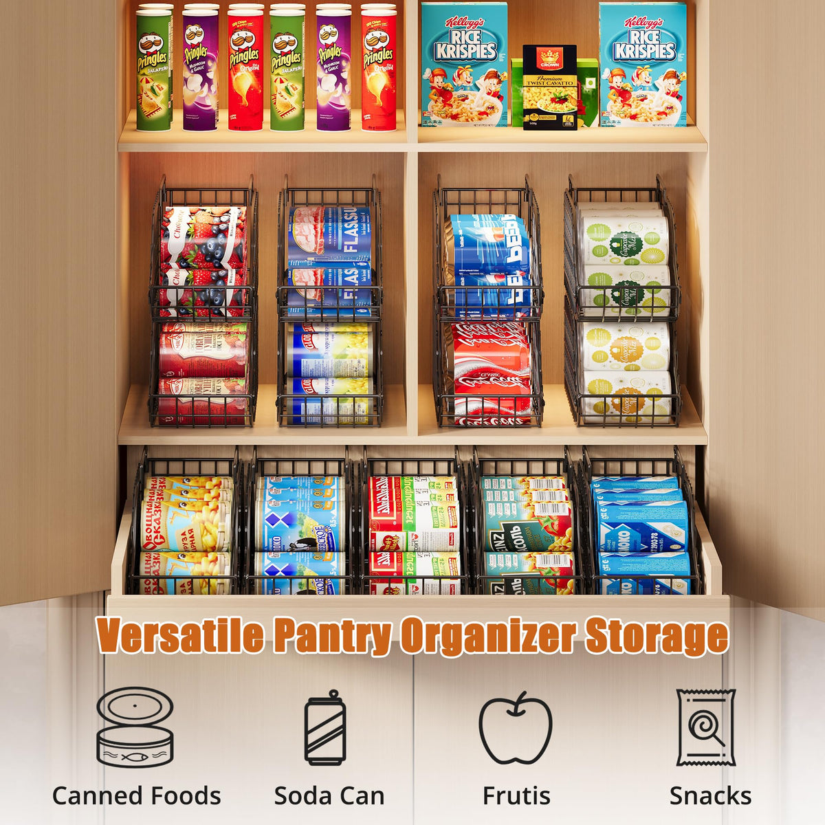 Sonyabecca versatile bin for drinks and canned goods in a tight space.