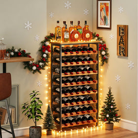 Sonyabecca durable iron-frame wine rack ensures lasting stability